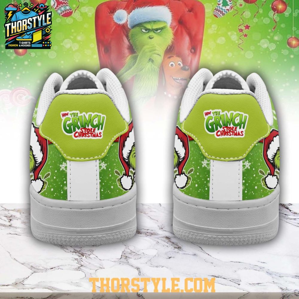 Grinch Steals Our Christmas Again 2025 Personalized Air Force 1 Shoes