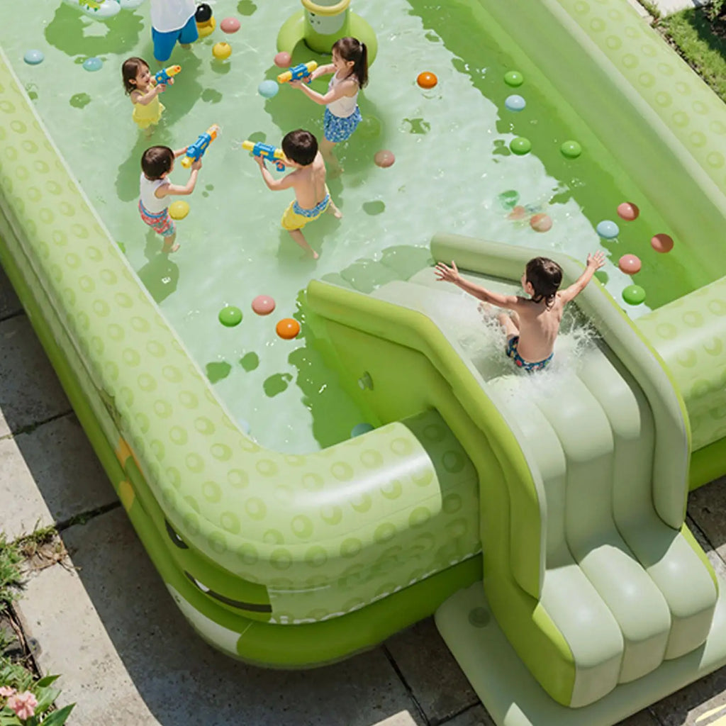 Foldable Blow Up Slide Blow Up Pool Slide Non-Slip Family Gatherings Ramp for Boy Girl Outdoor Recreation Community Water Park