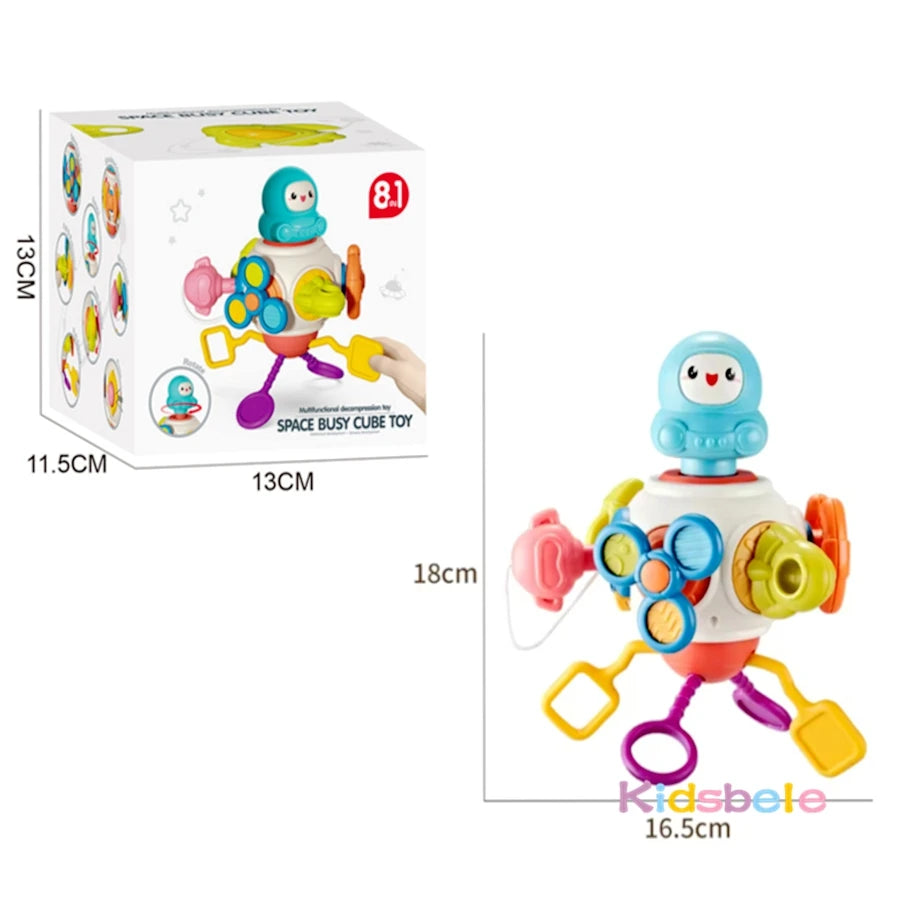 Montessori Sensory Toy Baby Grip Ball For Boy Girl Toddler Gift 6 9 10 12 Month 8 in 1 Busy Cube Educational Learning Fidget Toy