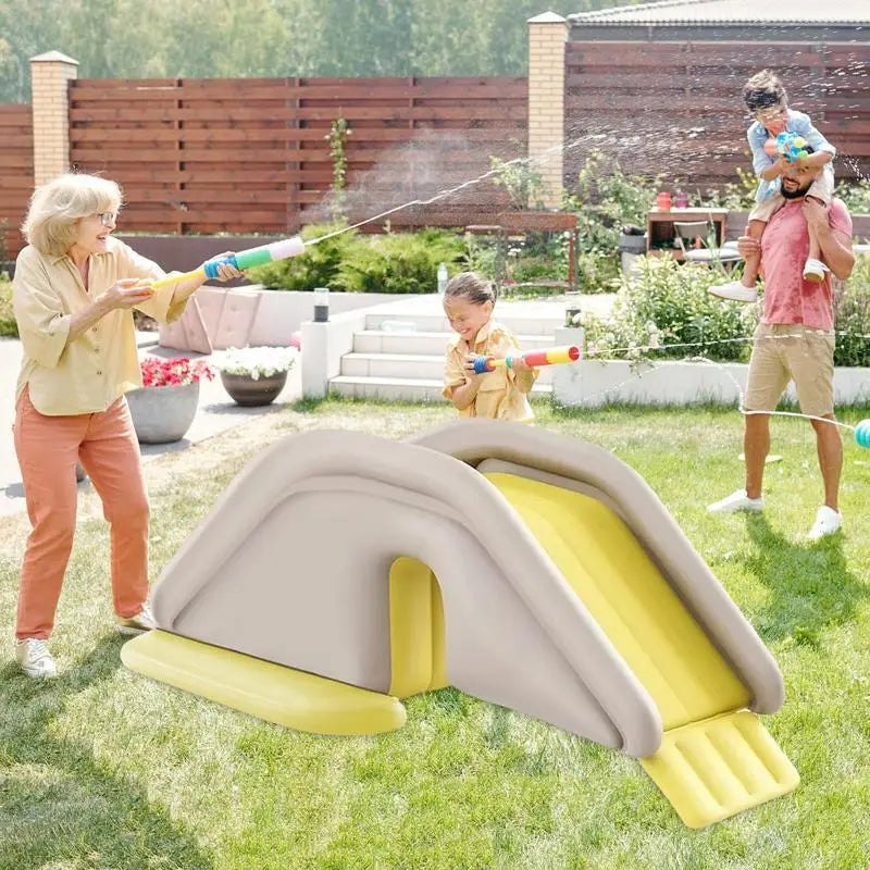 Inflatable Water Slide PVC Two-Way Stable Blow Up Water Slides For Backyard Portable Outdoor Play Center Pool Slide For Inground