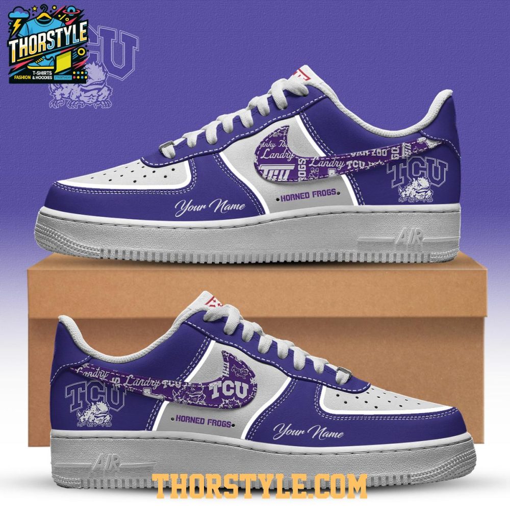 Tcu Horned Frogs Give 'Em Hell Big 12 Ncaa 2025 Personalized Air Force 1 Shoes