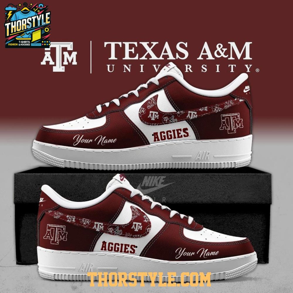 Texas A&amp;M Aggies Freedom 2025 Gig 'Em Personalized Air Force 1 Shoes