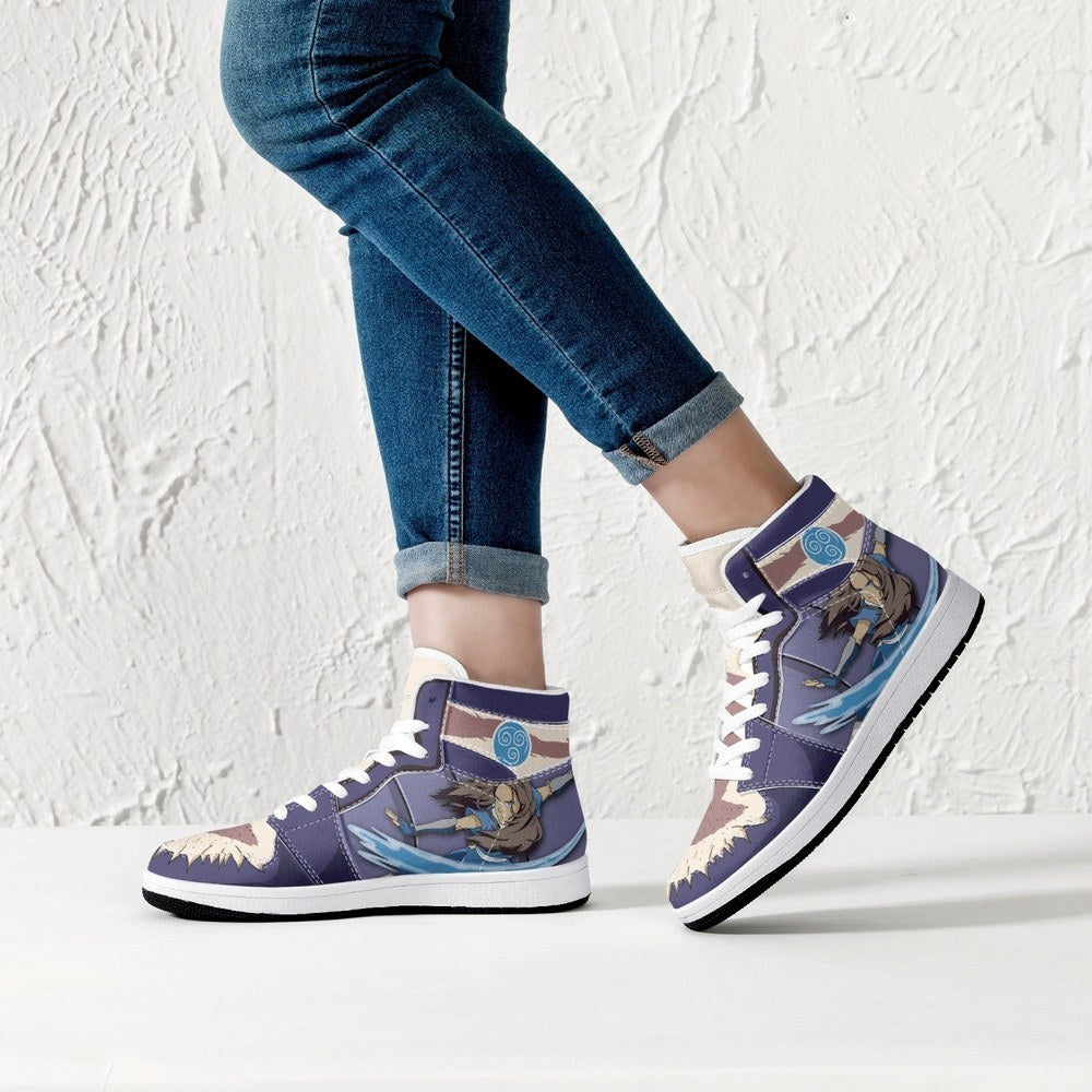 Aang And Katara Avatar JD1 High Top Shoes