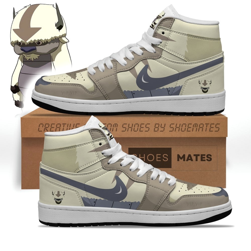 Appa Avatar The Last Airbender Air Jordan 1 High Top Shoes