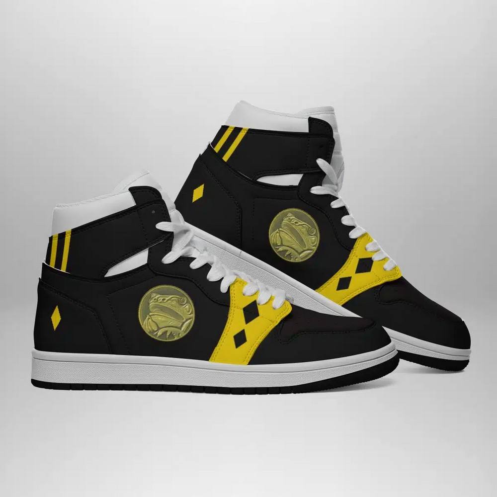 Black Ranger Ninjetti Power Rangers AJ1 High Top Shoes