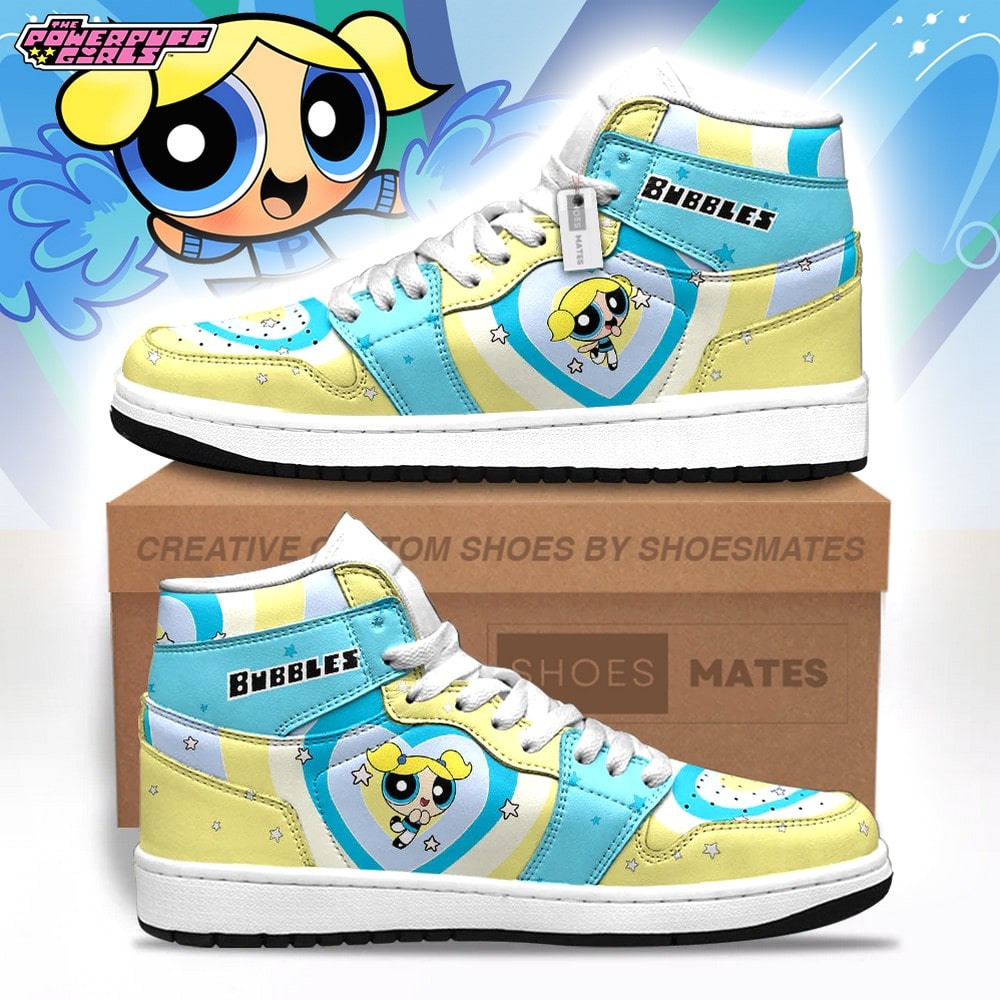 Bubbles The Powerpuff Girls AJ1 High Top Shoes