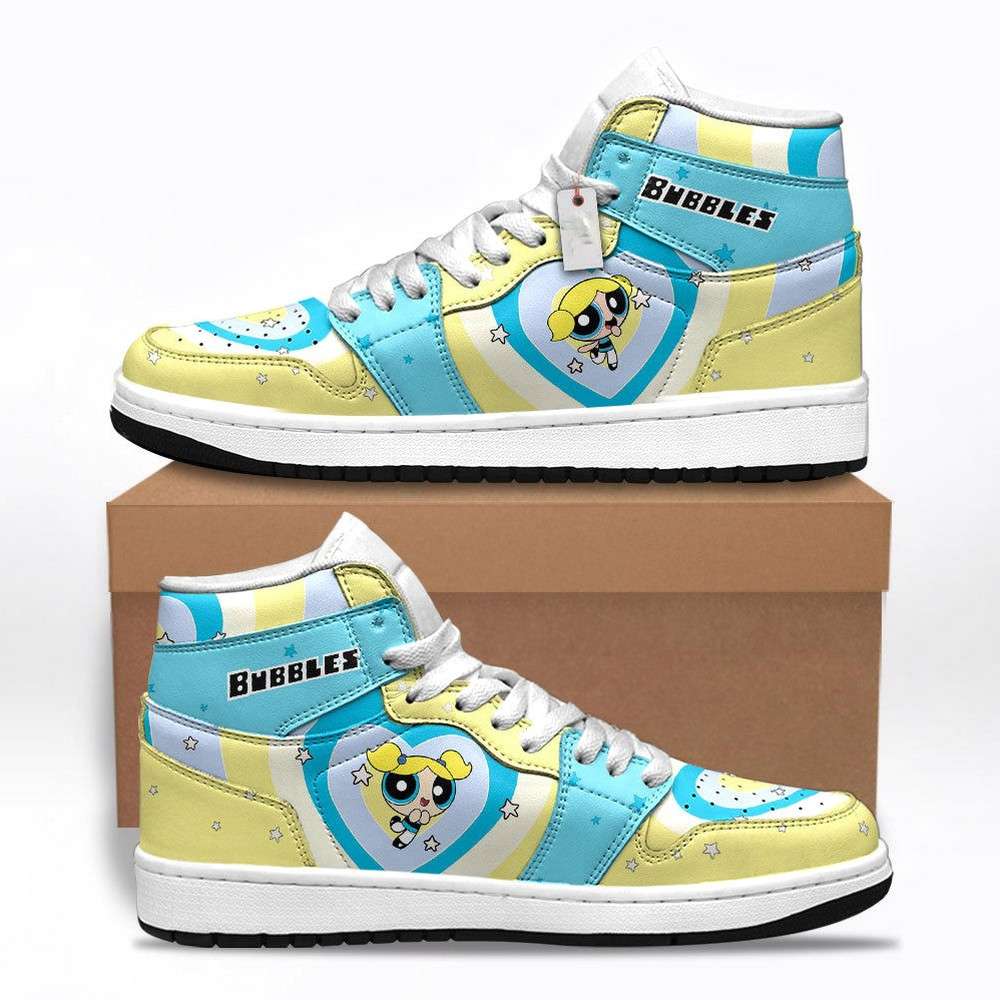 Bubbles The Powerpuff Girls AJ1 High Top Shoes