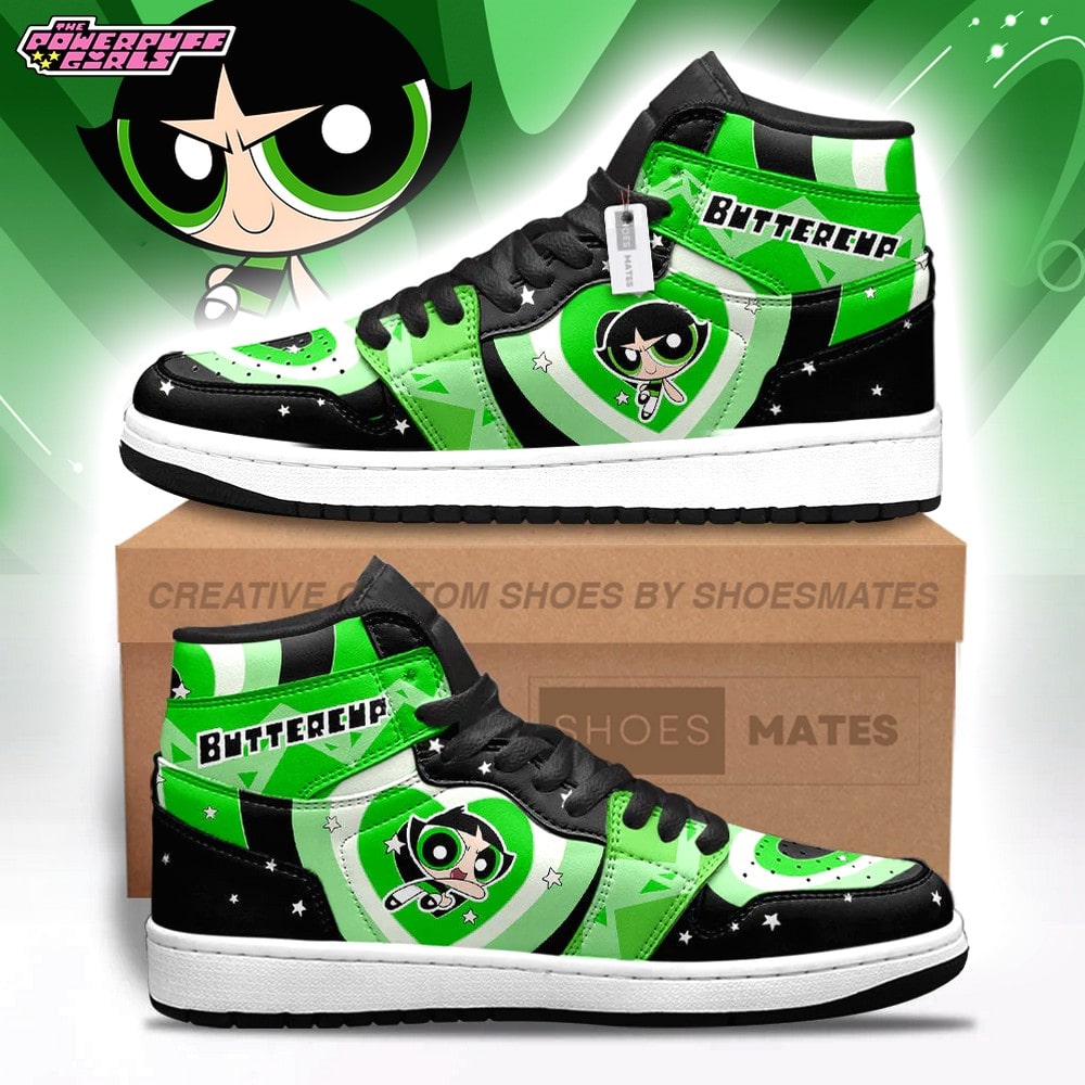 Buttercup The Powerpuff AJ1 High Top Shoes