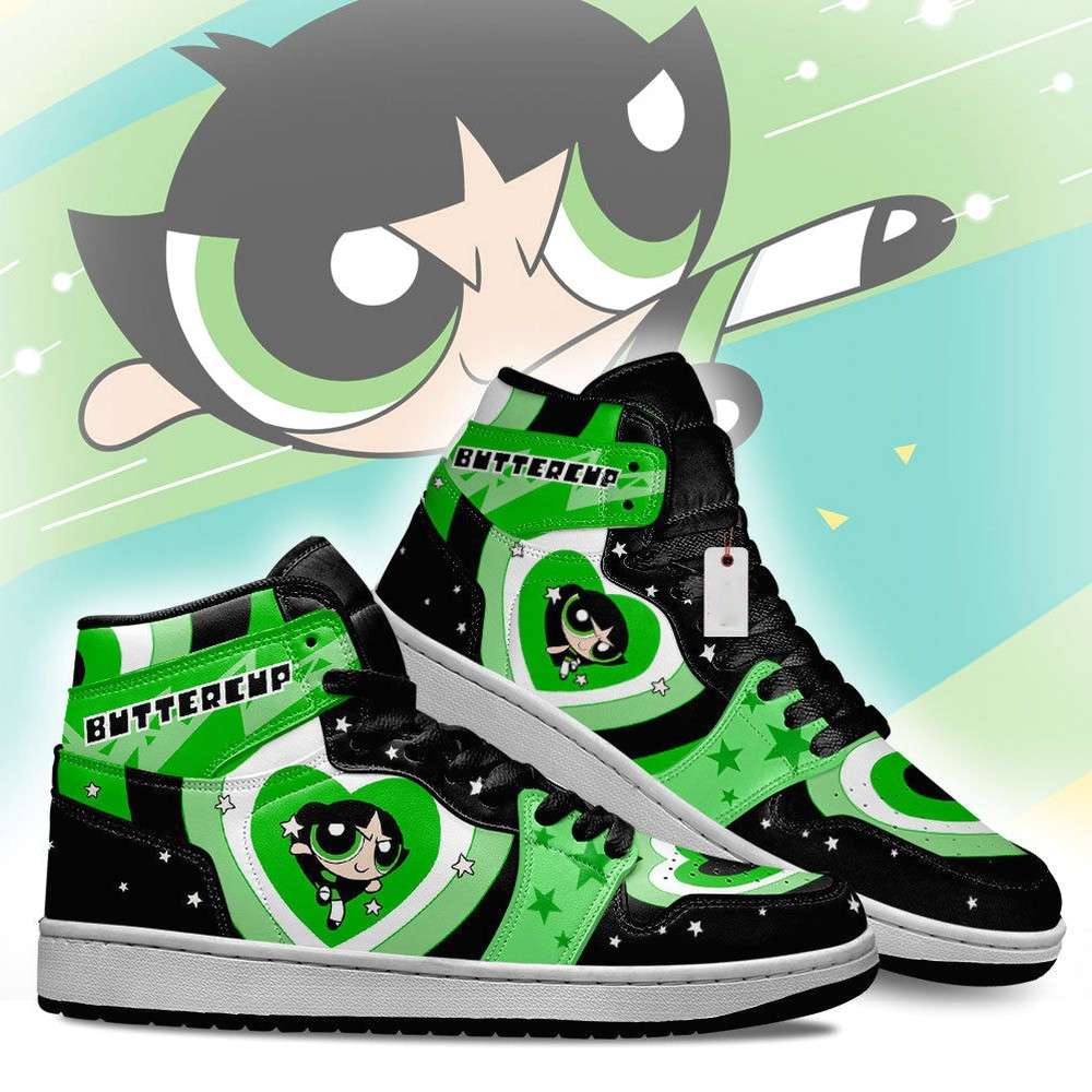 Buttercup The Powerpuff Girls AJ1 High Top Shoes