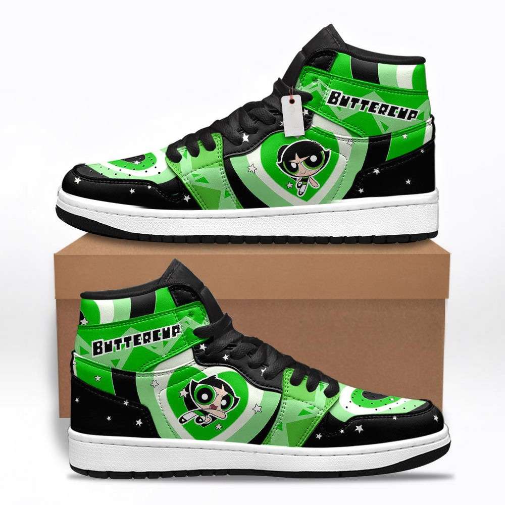 Buttercup The Powerpuff Girls AJ1 High Top Shoes