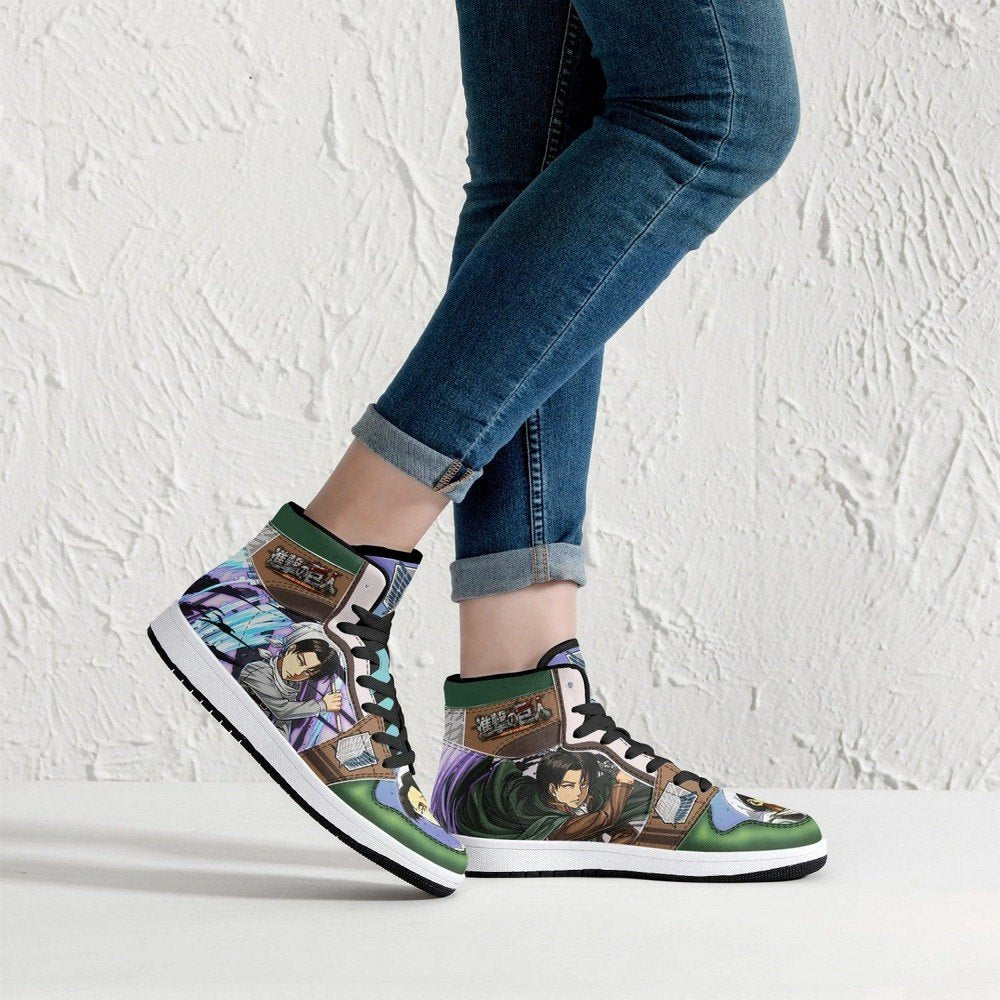 Captain Levi Cleaner Shingeki No Kyojin JD1 High Top Shoes