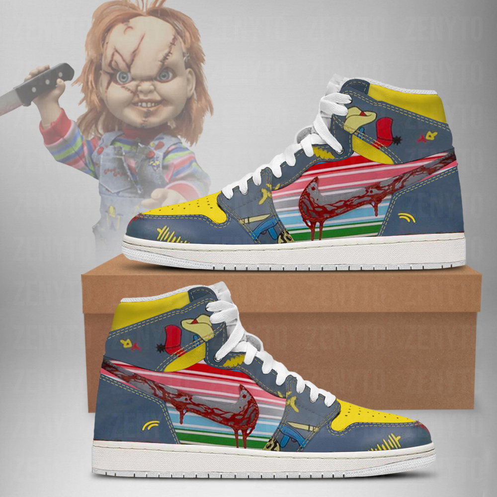 Chucky Halloween J1 High Top Shoes Version 3
