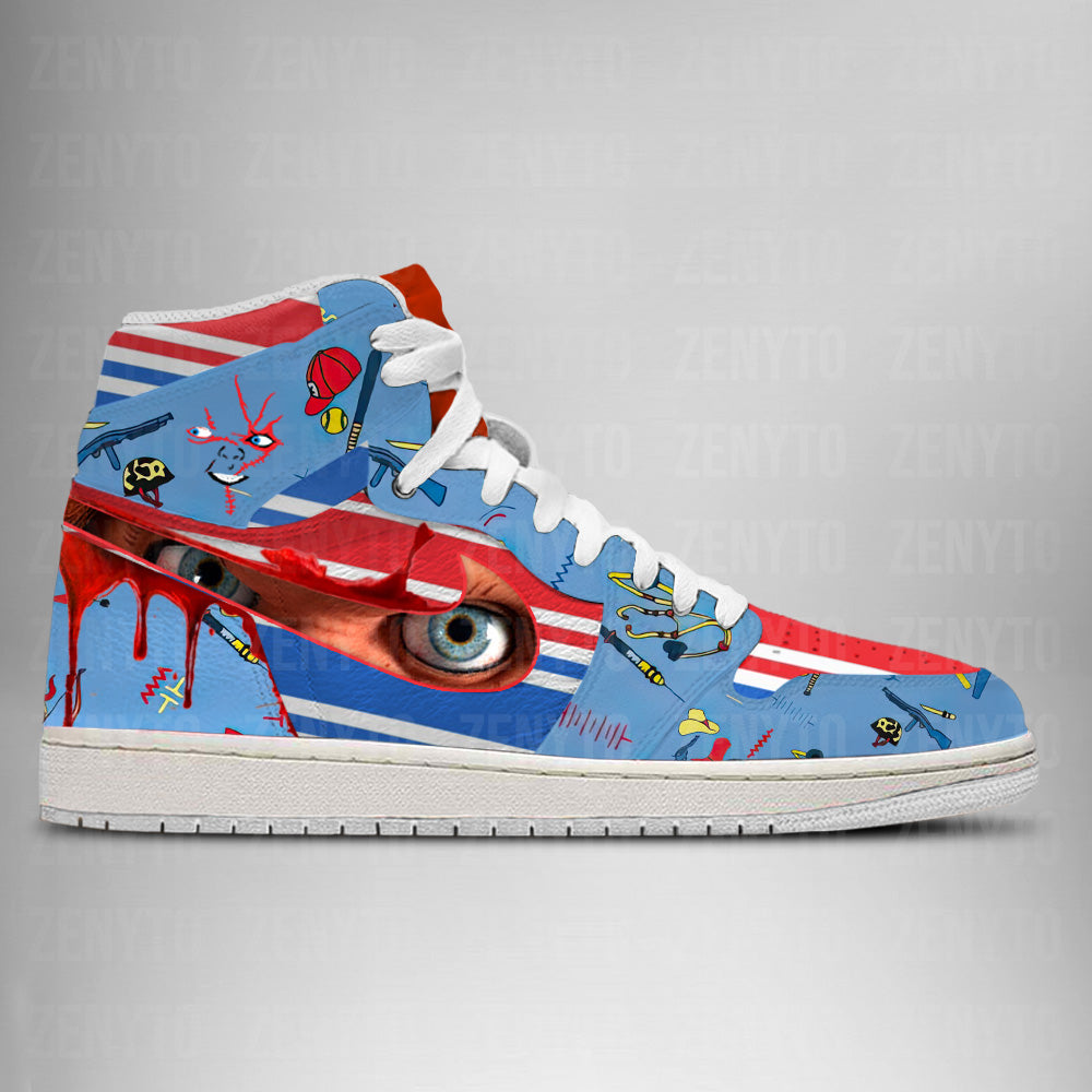Chucky Halloween J1 High Top Shoes Version 4