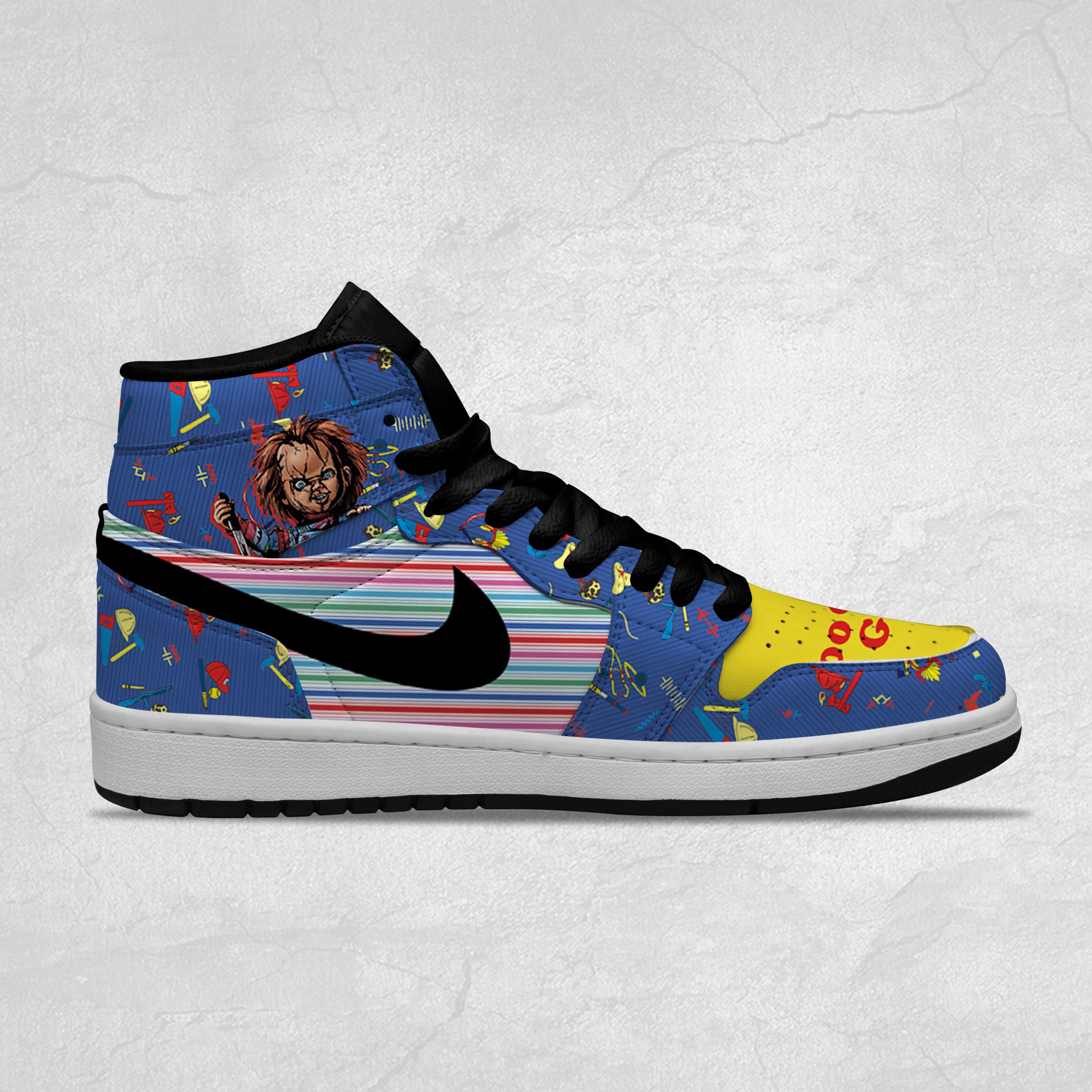 Chucky Halloween J1 High Top Shoes Version 6