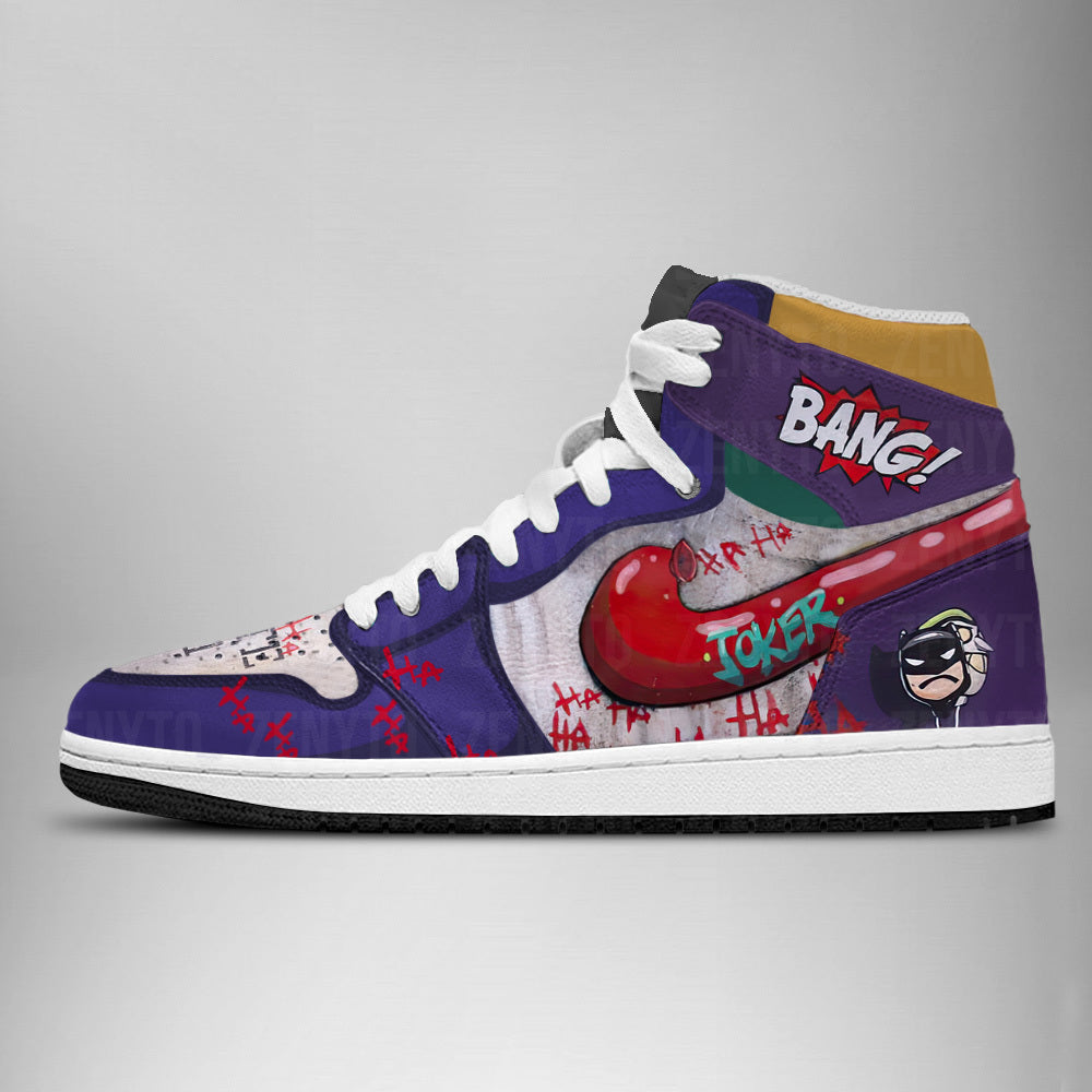 DC Joker Batman AJ1 High Top Shoes Verse 2