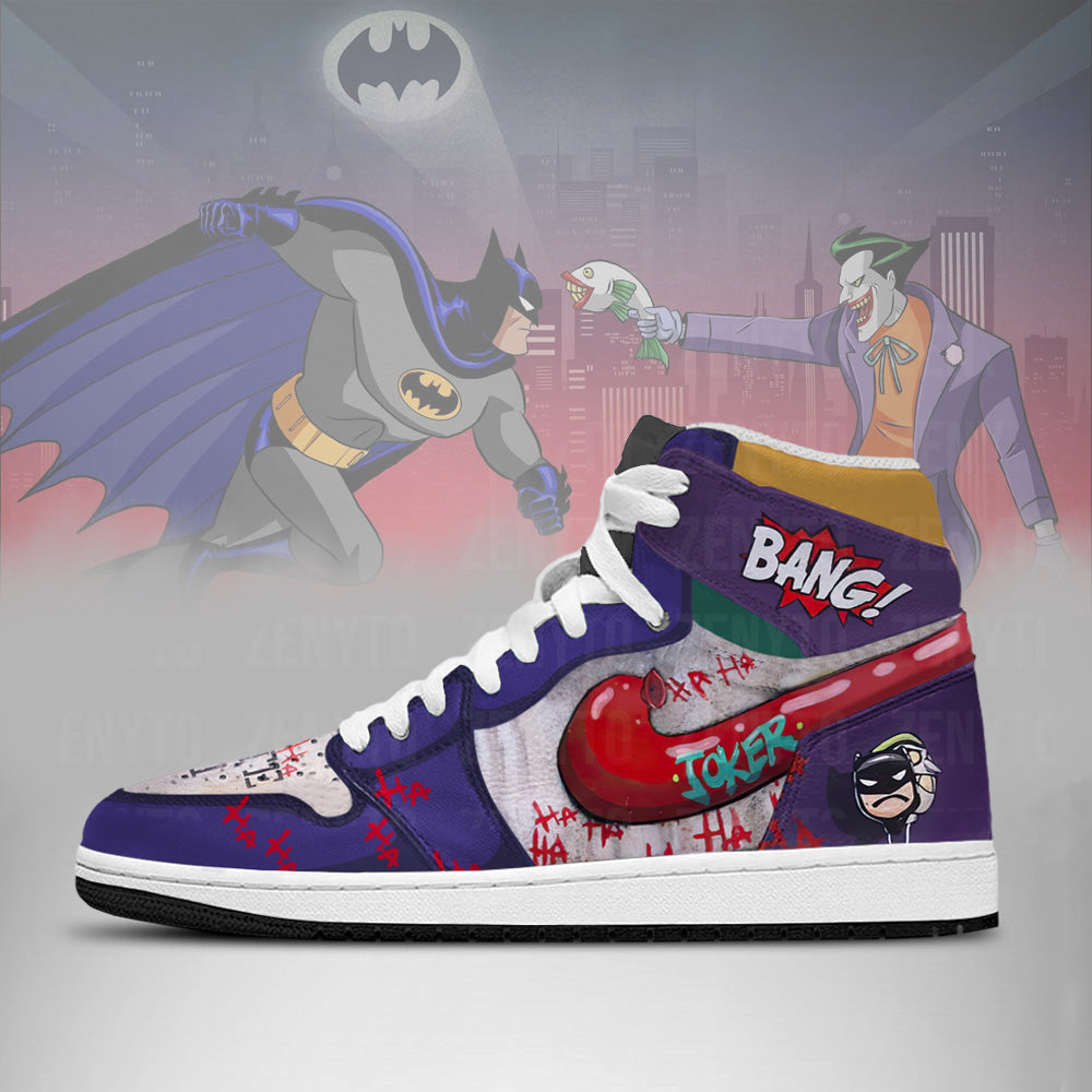 DC Joker Batman AJ1 High Top Shoes Verse 2