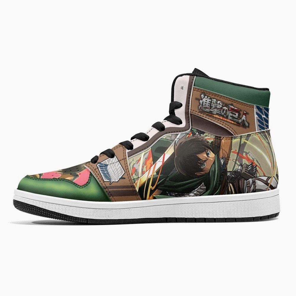 Eren Yeager Survey Corps Shingeki No Kyojin JD1 High Top Shoes