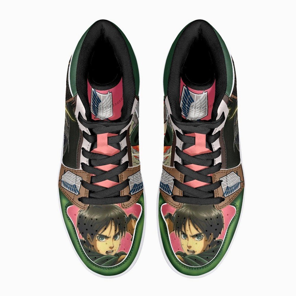 Eren Yeager Survey Corps Shingeki No Kyojin JD1 High Top Shoes