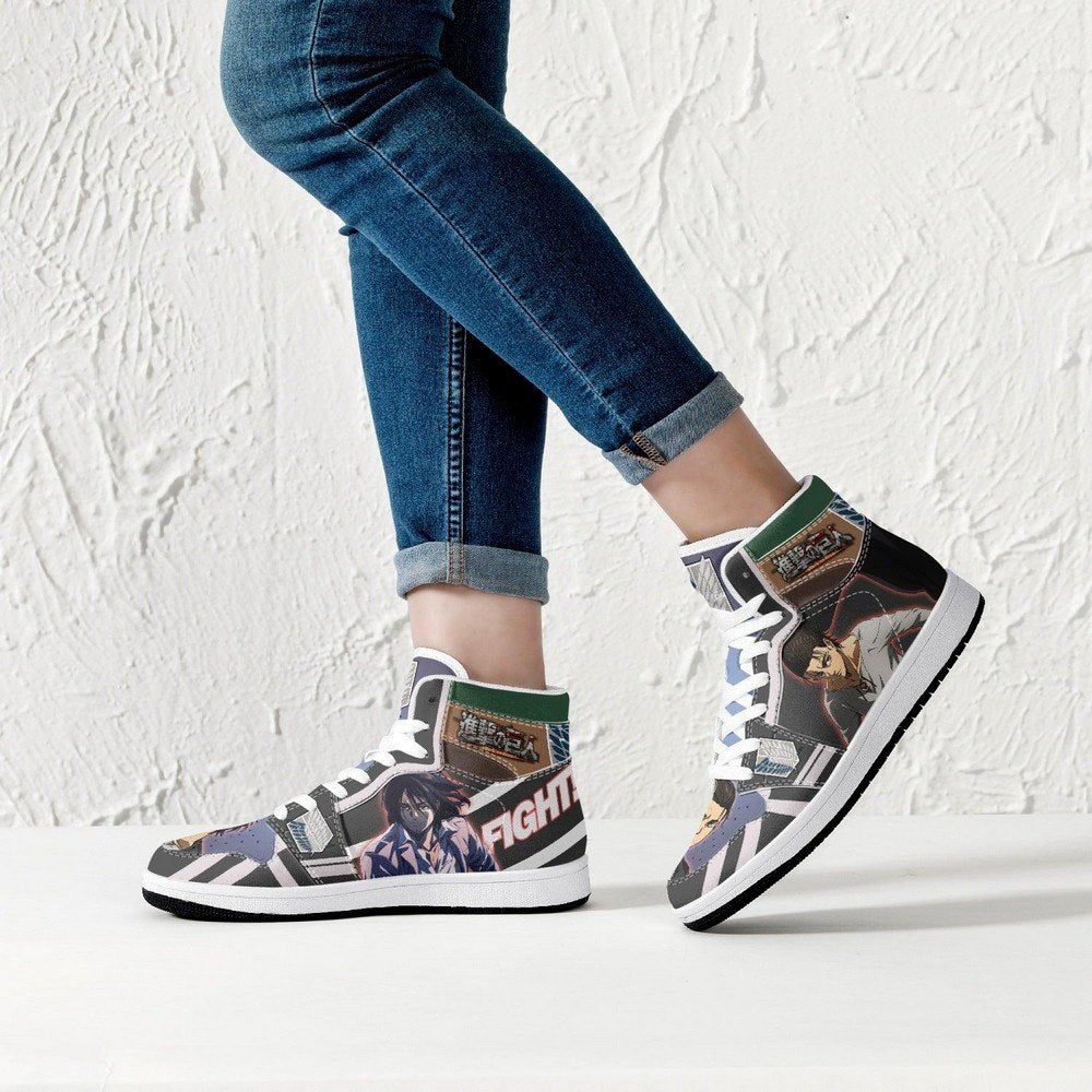 Eren Yeager Timeskip Shingeki No Kyojin JD1 High Top Shoes