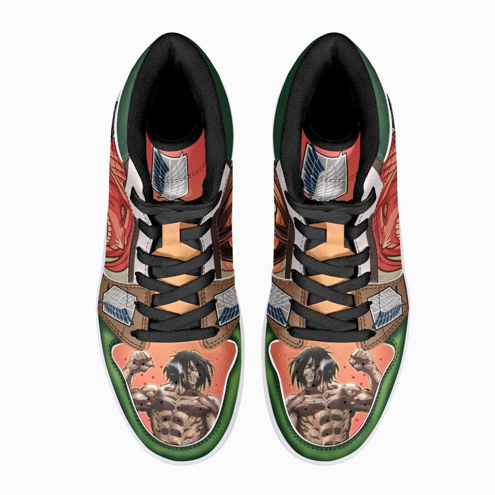 Eren Yeager Titan Transformation Shingeki No Kyojin JD1 High Top Shoes