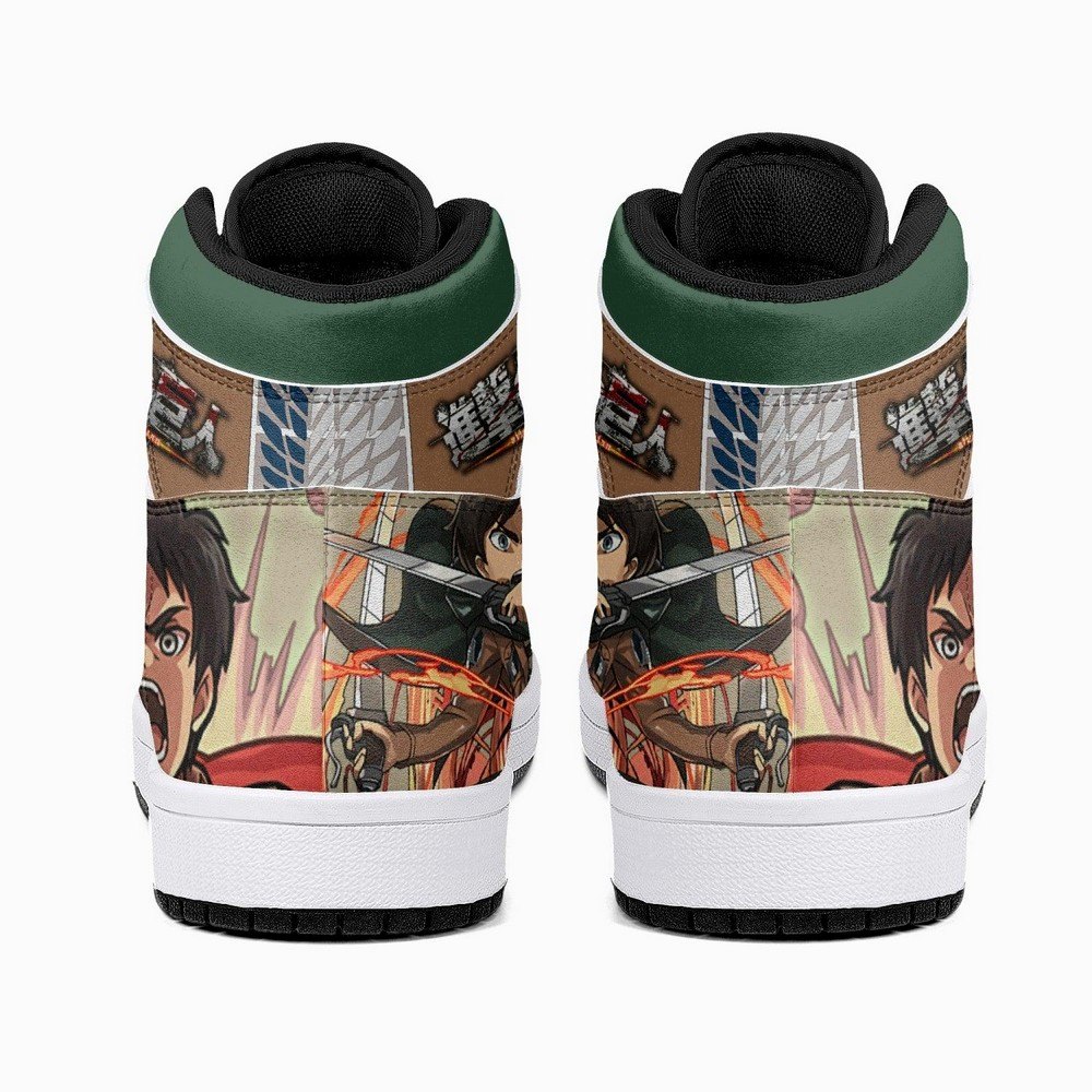 Eren Yeager Titan Transformation Shingeki No Kyojin JD1 High Top Shoes