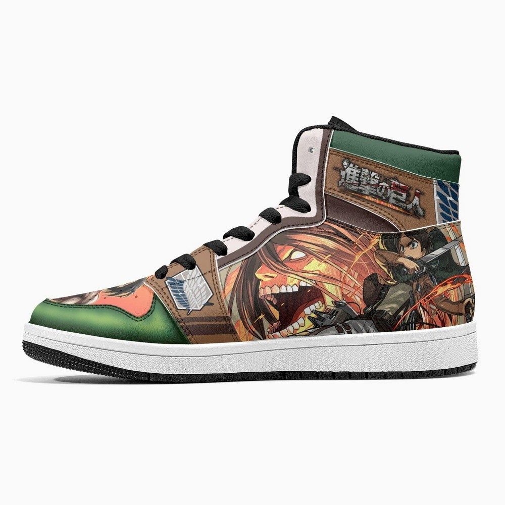Eren Yeager Titan Transformation Shingeki No Kyojin JD1 High Top Shoes