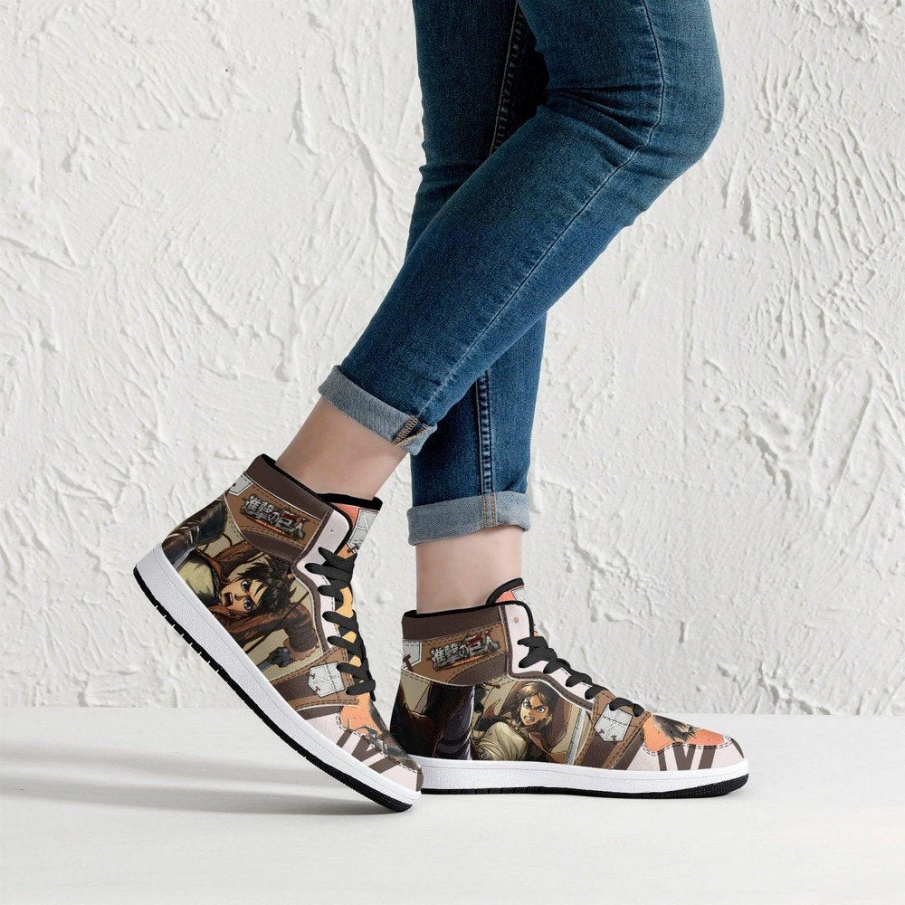 Eren Yeager Training Corps Shingeki No Kyojin JD1 High Top Shoes