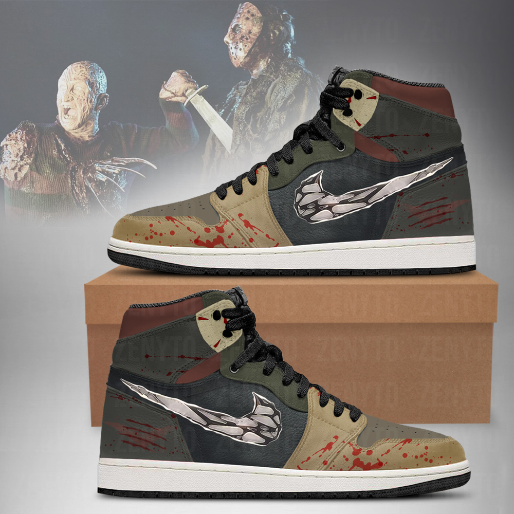 Freddy vs Jason Halloween J1 High Top Shoes
