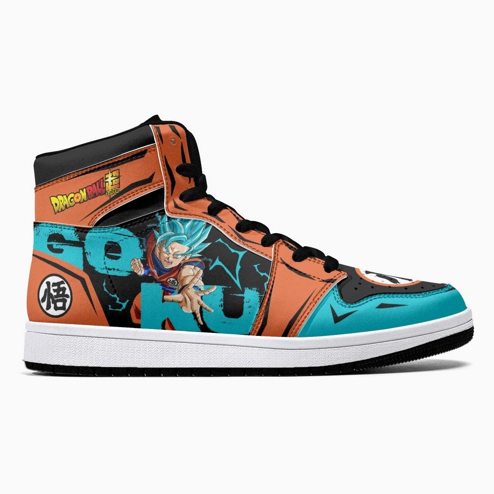 Goku Super Saiyan Blue Dragon Ball JD1 High Top Shoes