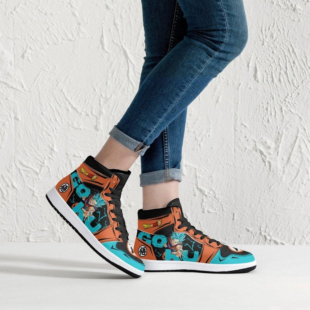 Goku Super Saiyan Blue Dragon Ball JD1 High Top Shoes