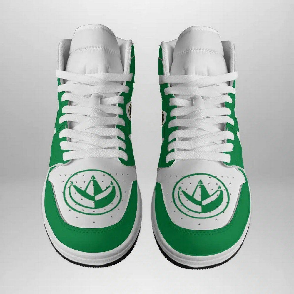 Green Ranger Mighty Morphin Power Rangers AJ1 High Top Shoes
