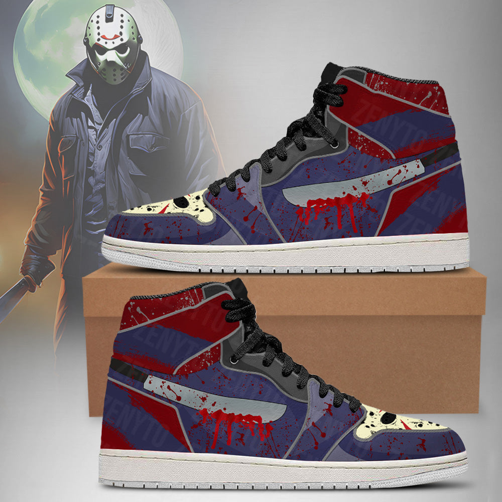 Jason Voorhees Halloween J1 High Top Shoes Version 4