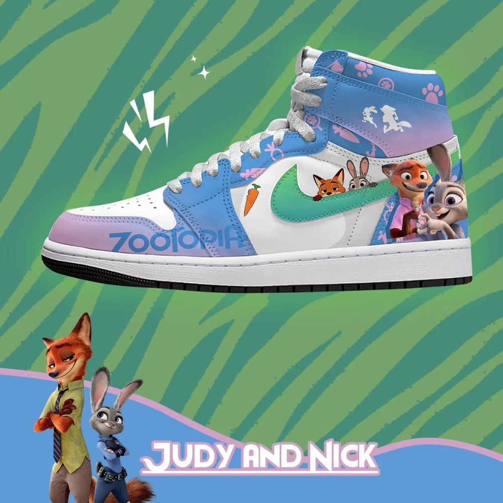 Judy Hopps Nick Wilde V.1 Zootopia High Top Shoes