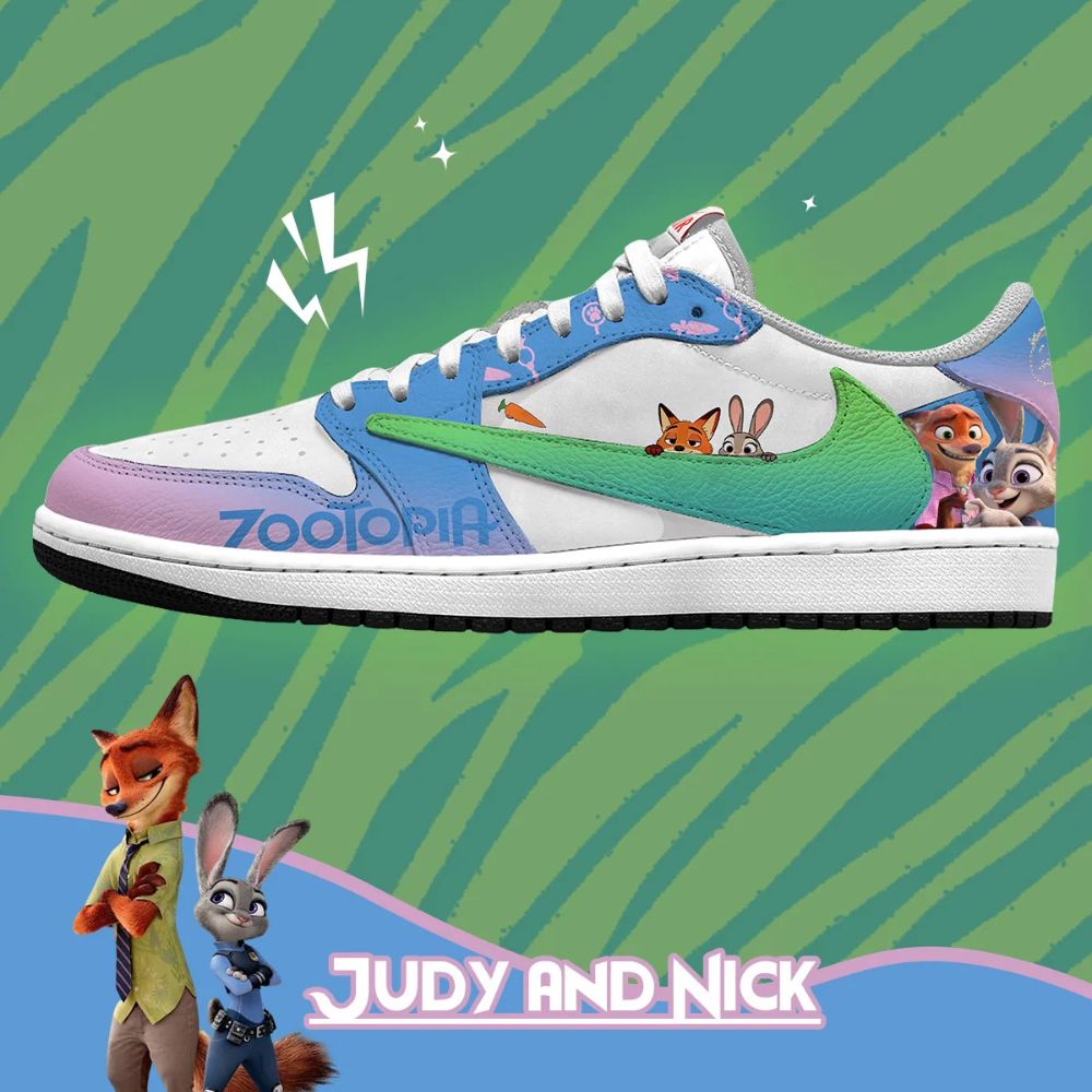 Judy Hopps Nick Wilde V.2 Zootopia Low Top Shoes