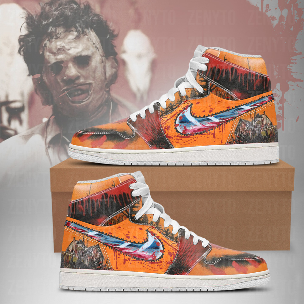 Leatherface Halloween J1 High Top Shoes