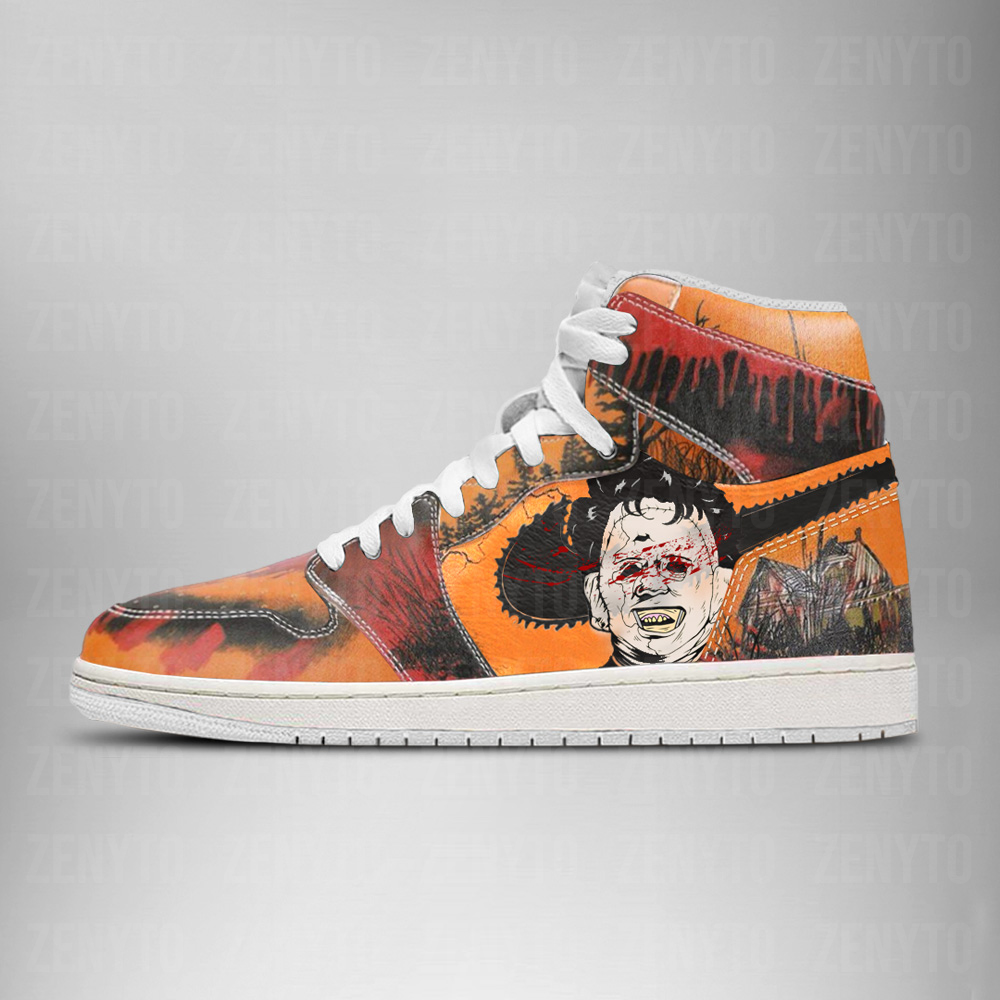 Leatherface Halloween J1 High Top Shoes Version 3