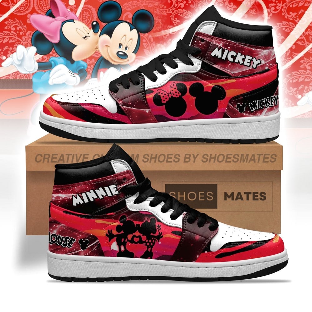 Mickey and Minnie High Top Shoes