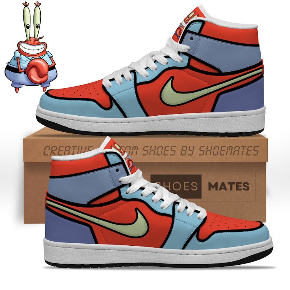 Mr. Krabs SpongeBob SquarePants AJ1 High Top Shoes