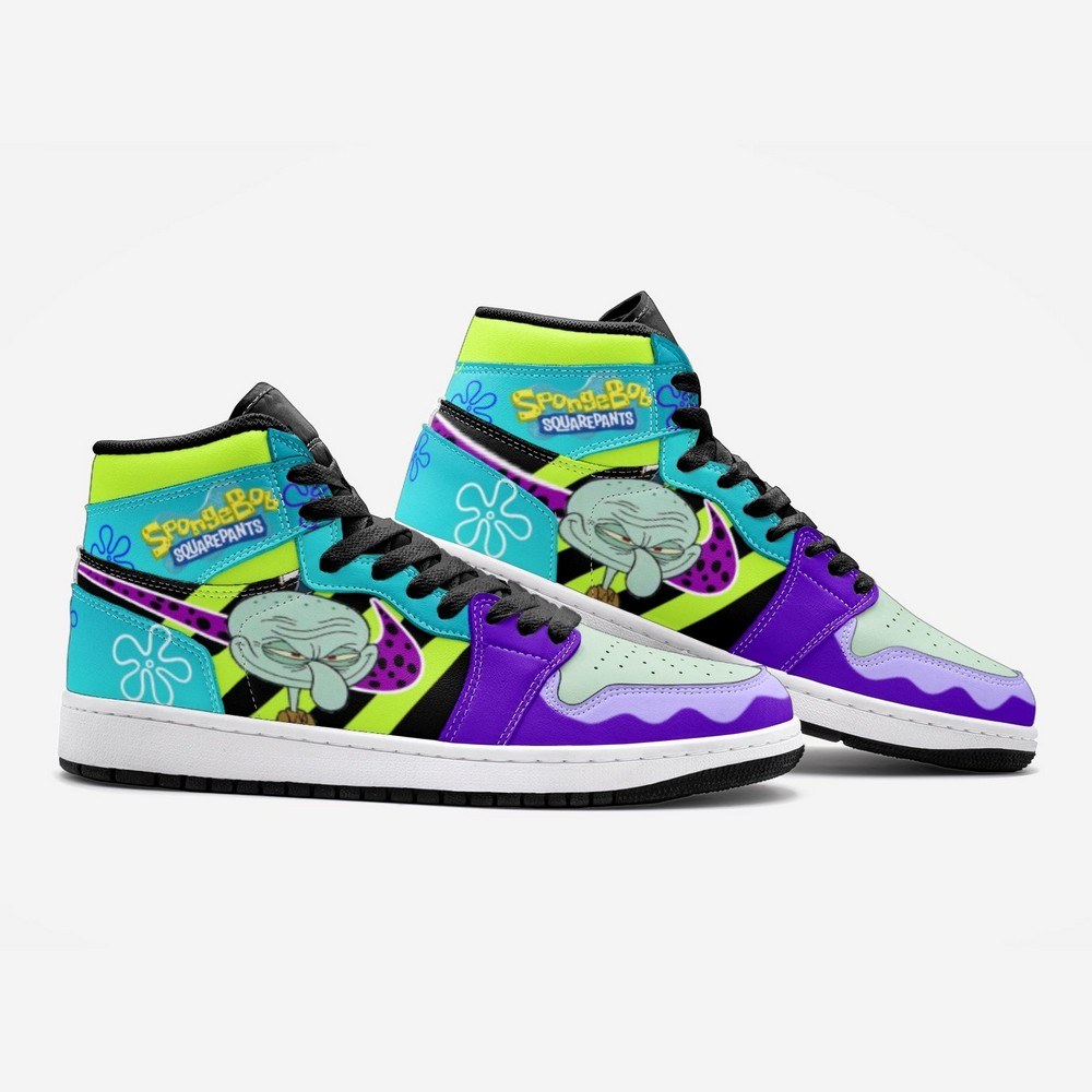 Mr. Squidward Q Tentacles Spongebob Air Jordan 1 High Top Shoes
