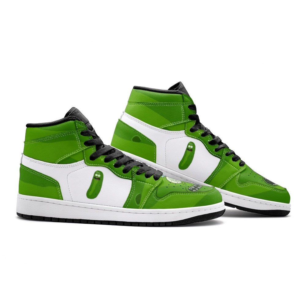 Pickle Rick Face Rick And Morty Air Jordan 1 High Top Shoes