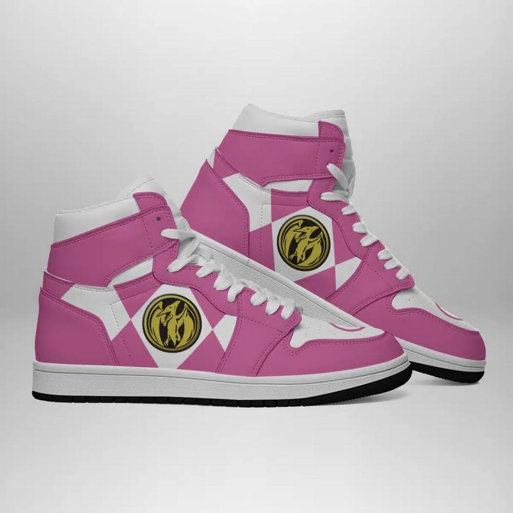 Pink Ranger Mighty Morphin Power Rangers AJ1 High Top Shoes