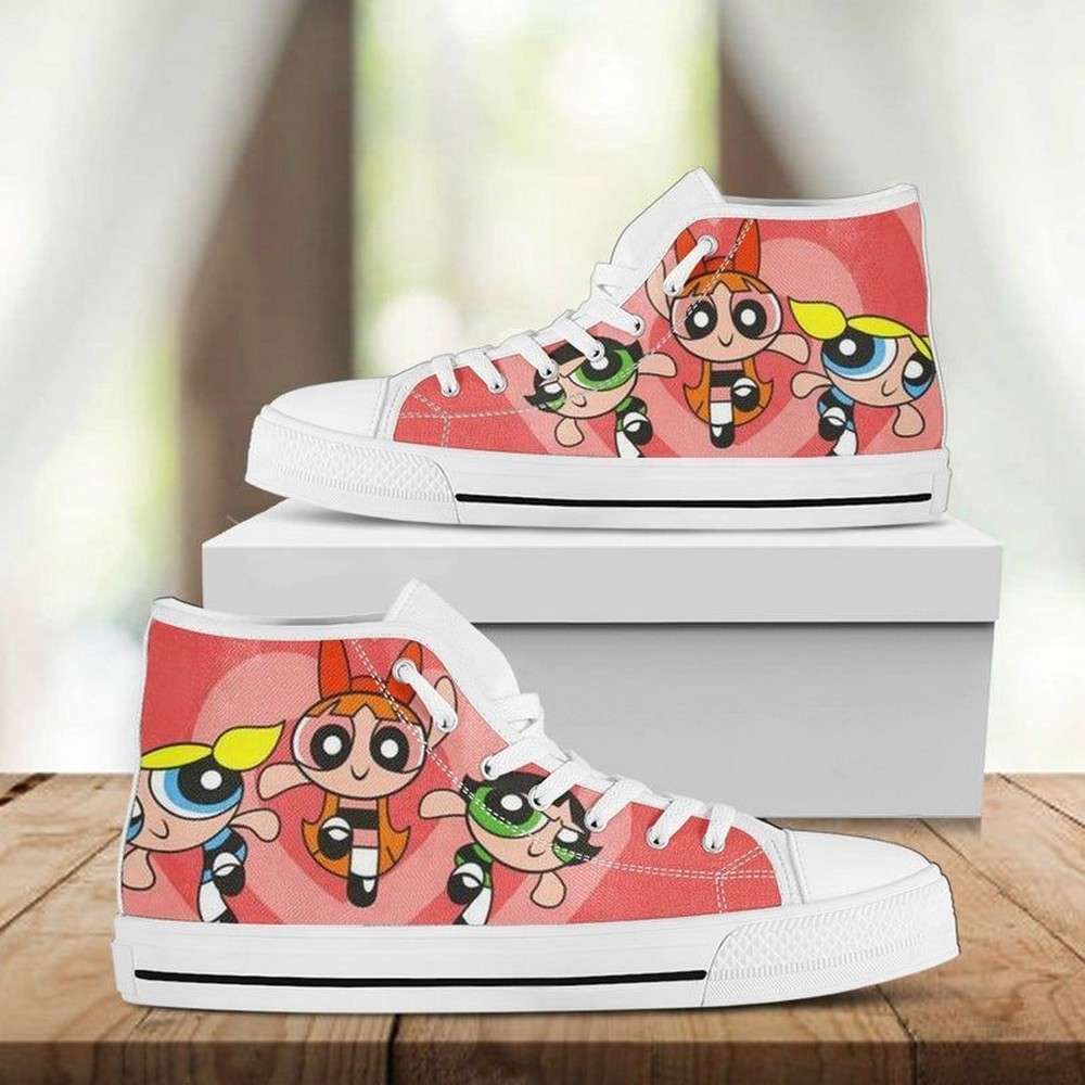 Powerpuff Girls Bubbles Buttercup Blossom High Top Shoes