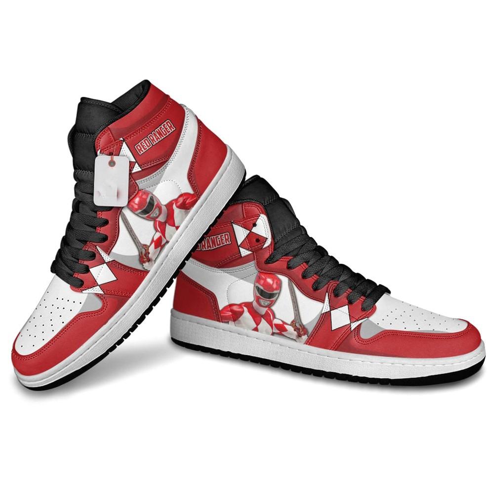 Red Ranger Movie AJ1 High Top Shoes