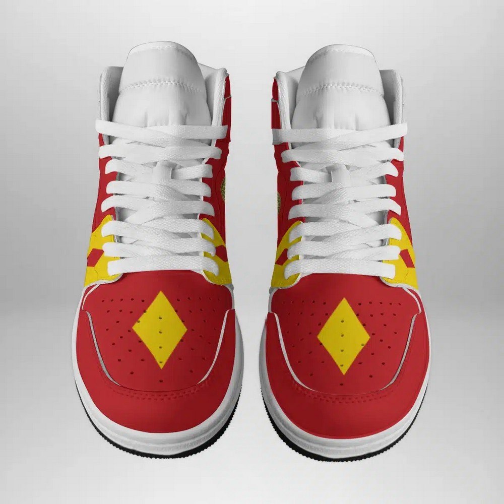 Red Ranger Ninjetti Power Rangers AJ1 High Top Shoes