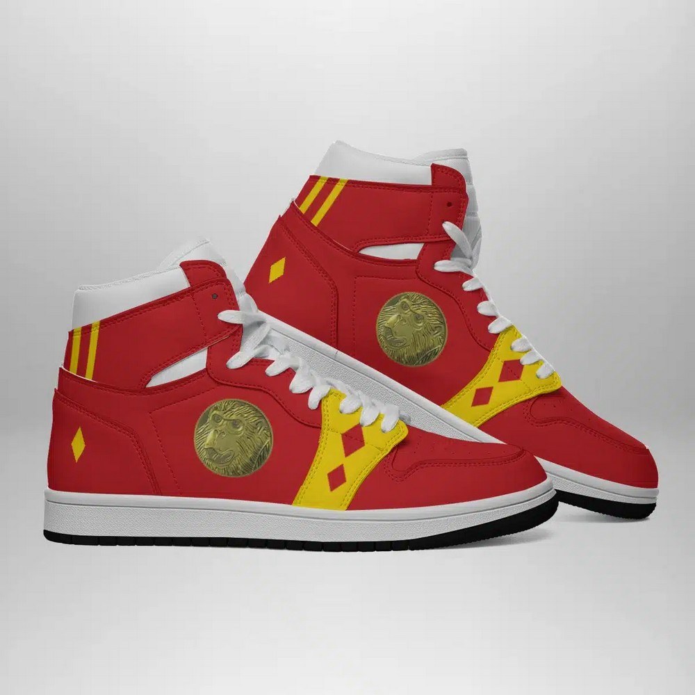 Red Ranger Ninjetti Power Rangers AJ1 High Top Shoes