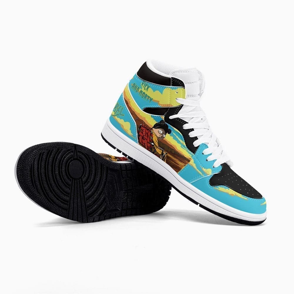 Rick and Morty Crossover Breaking Bad Air Jordan 1 High Top Shoes SMRAMC1