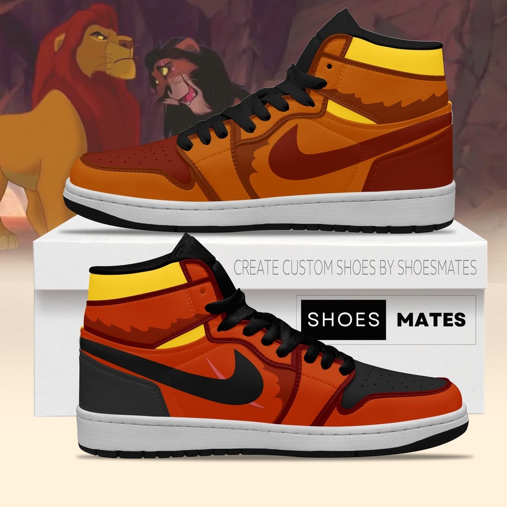 Scar & Mufasa AJ1 High Top Shoes