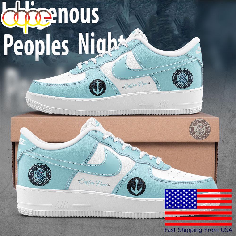 Seattle Kraken Indigenous Peoples Night Custom Name Air Force 1 Shoes, Best Sneakers For Walking