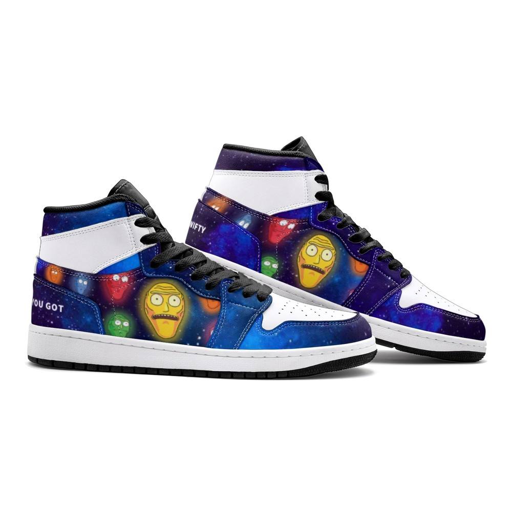 Show Me What You Got Rick And Morty Air Jordan 1 High Top Shoes