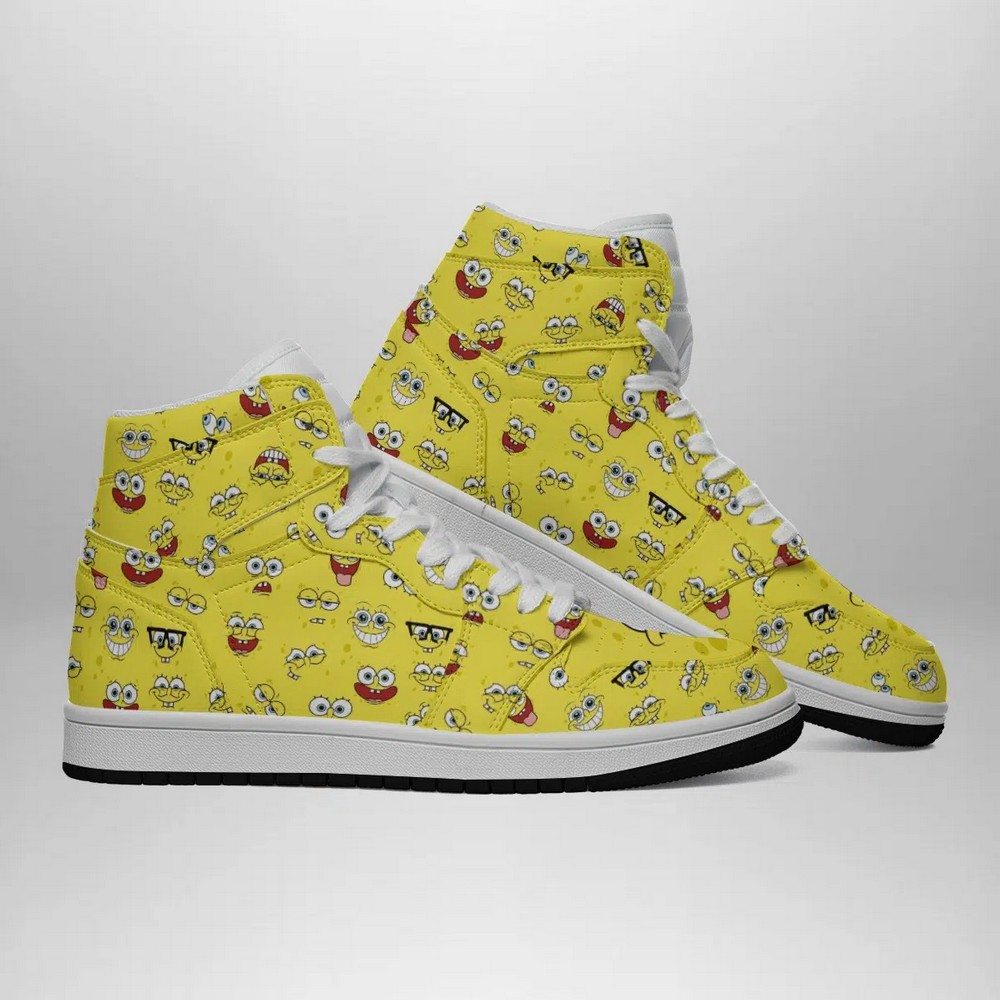 Spongebob Faces Spongebob Squarepants AJ1 Shoes